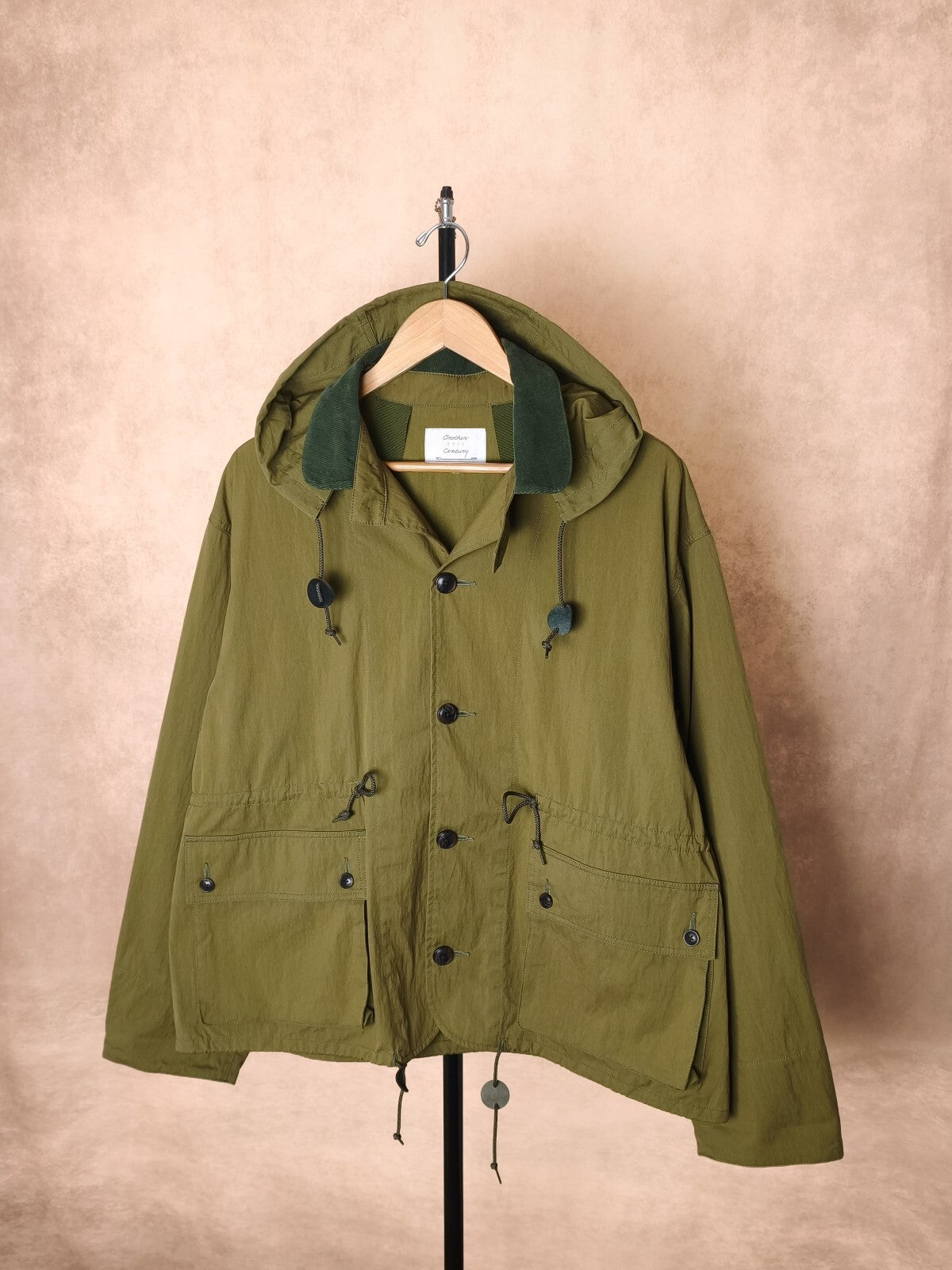 ANOTHER 20TH CENTURY Men's Olive Made in Japan Cotton/Nylon Sherpa Parka Jacket