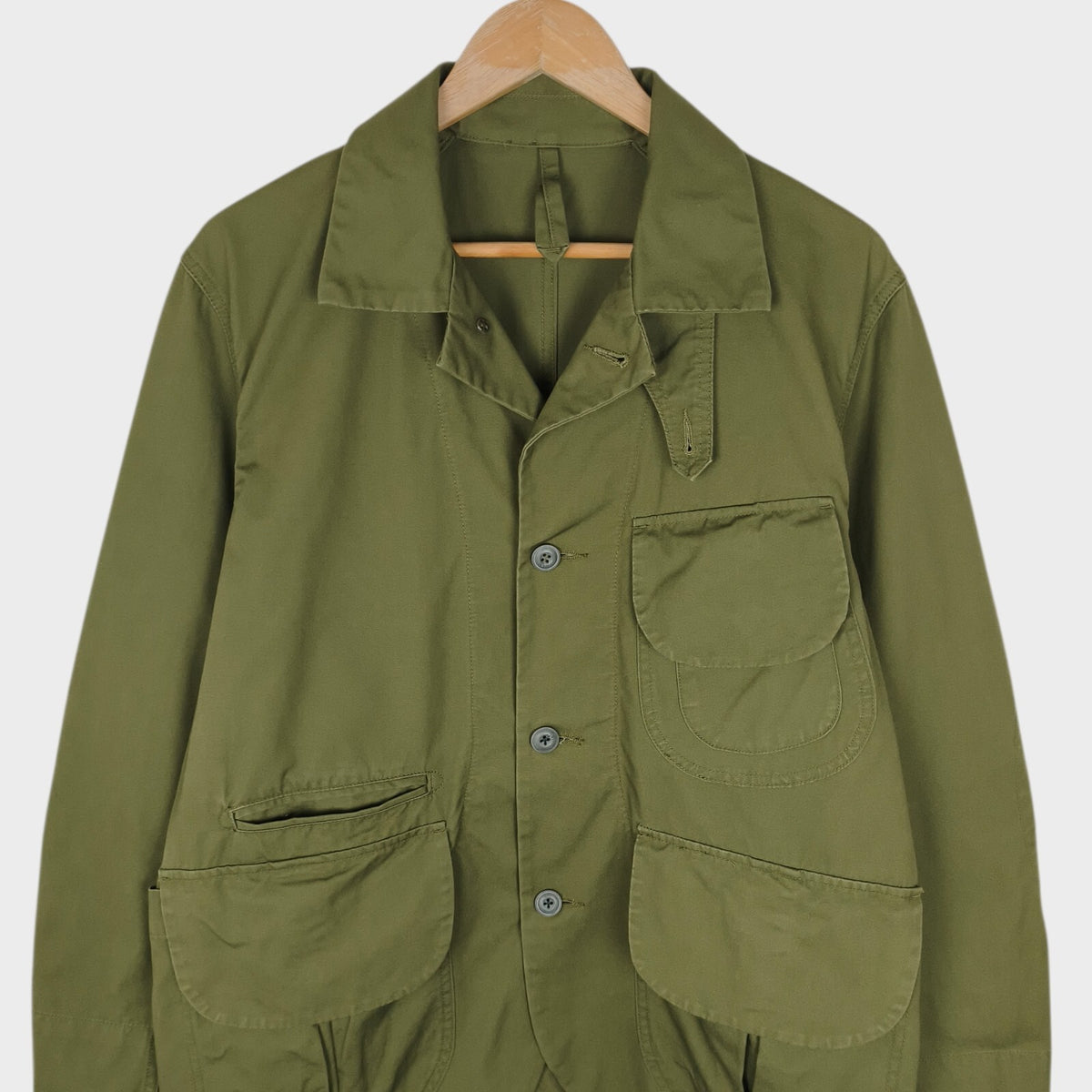 SNOW PEAK Men's Green Ventile Cotton Hunting Chore Jacket