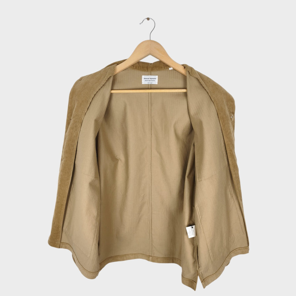 MANUAL ALPHABET Men's Beige Made in Japan Corduroy Chore Jacket