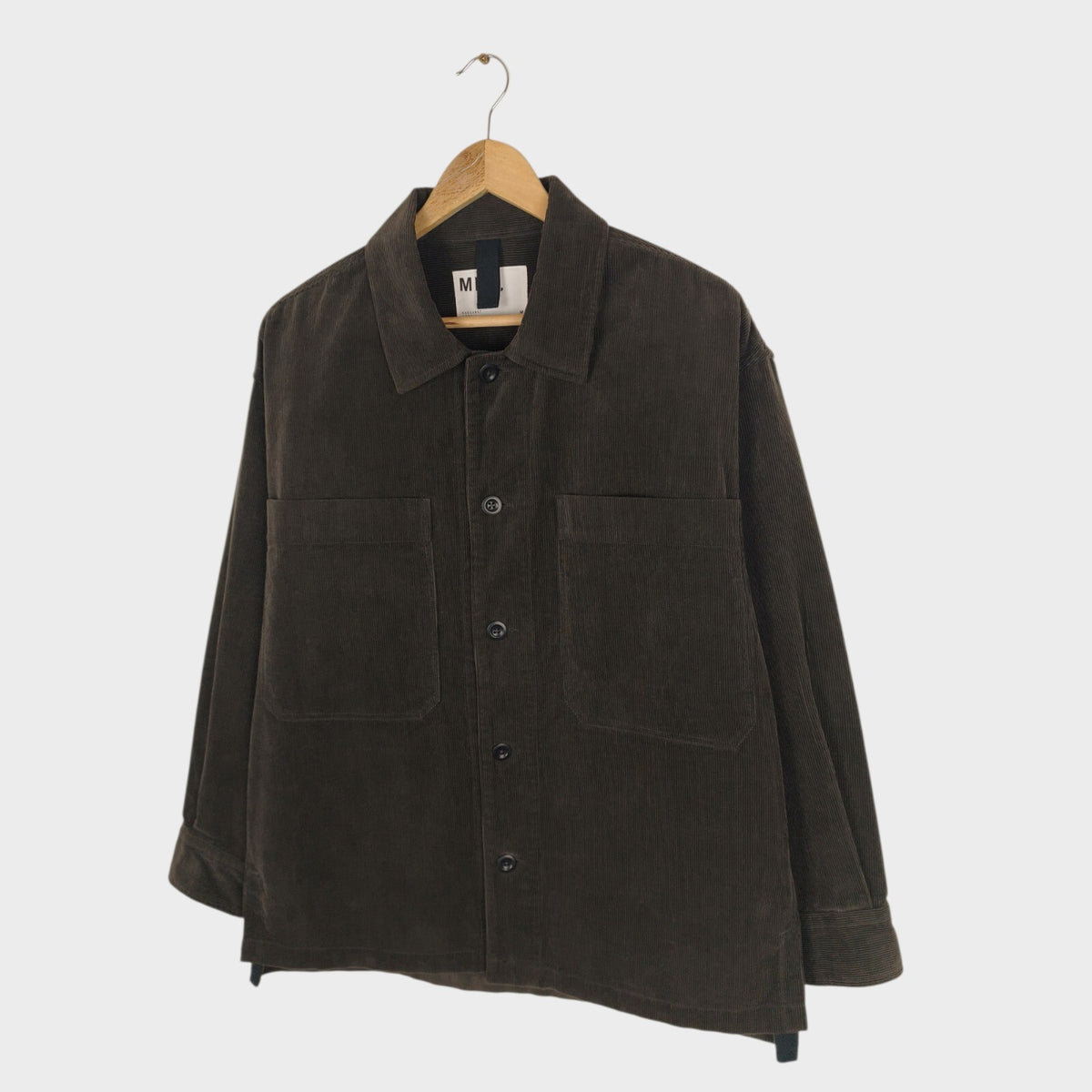 MHL MARGARET HOWELL Men's Dark Brown Corduroy Overshirt