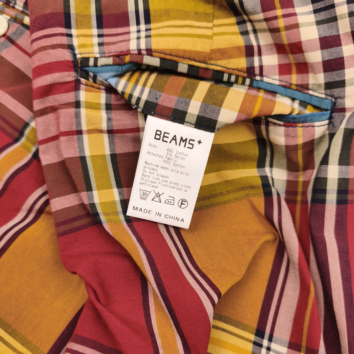 BEAMS PLUS Men's Multicoloured Checked Shorts