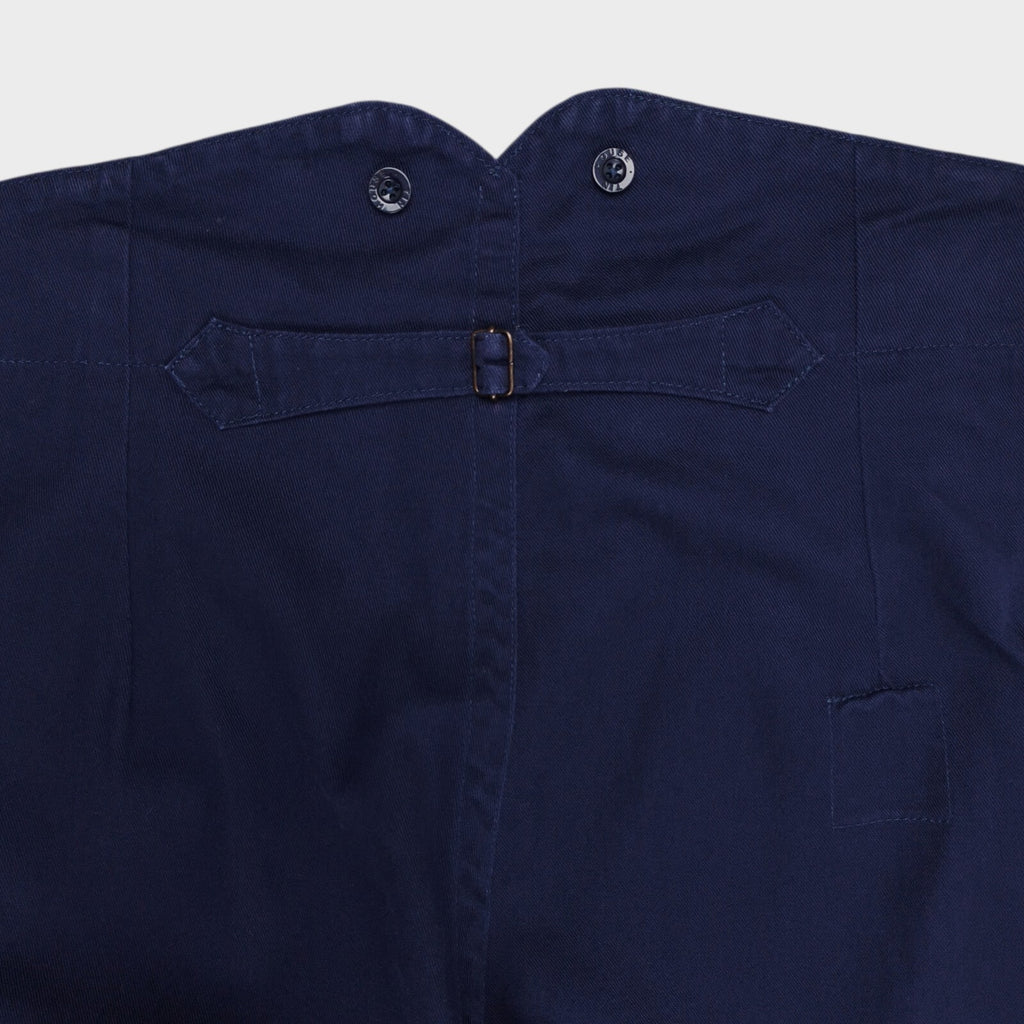 OLD TOWN Men's Made in England Blue Cotton Twill Trousers