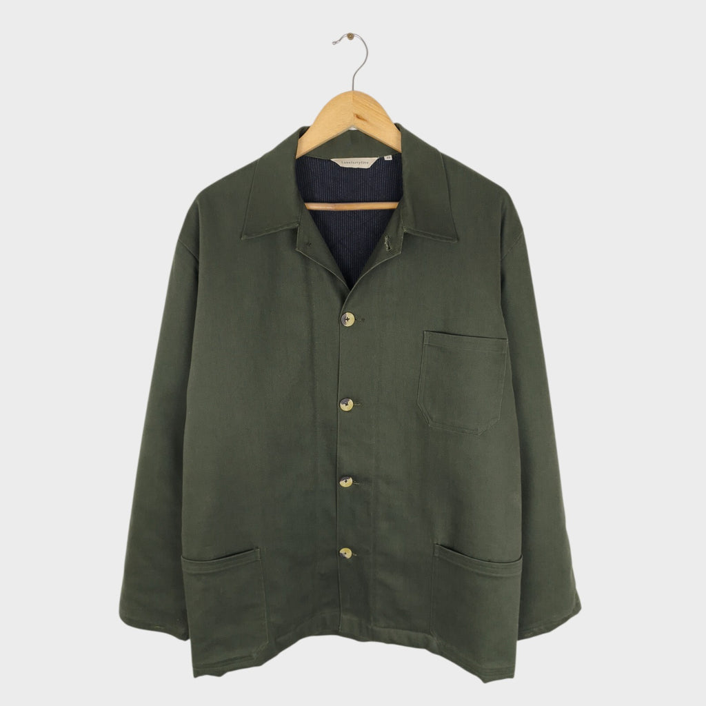 LANEFORTYFIVE Men's Made in England Dark Green Padded Chore Jacket