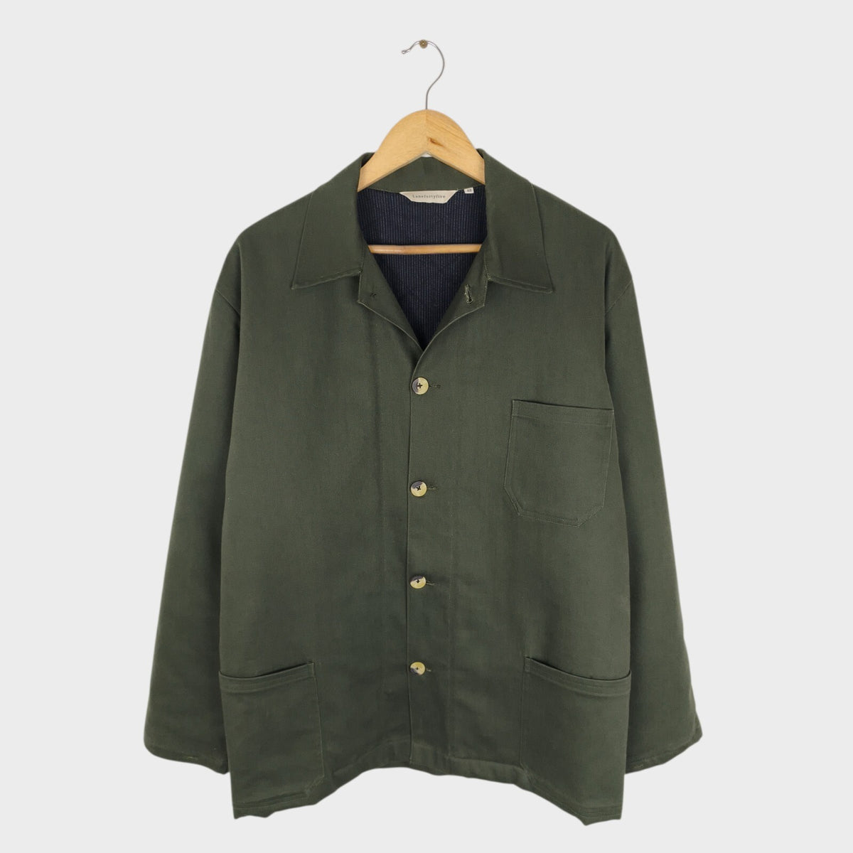 LANEFORTYFIVE Men's Made in England Dark Green Padded Chore Jacket