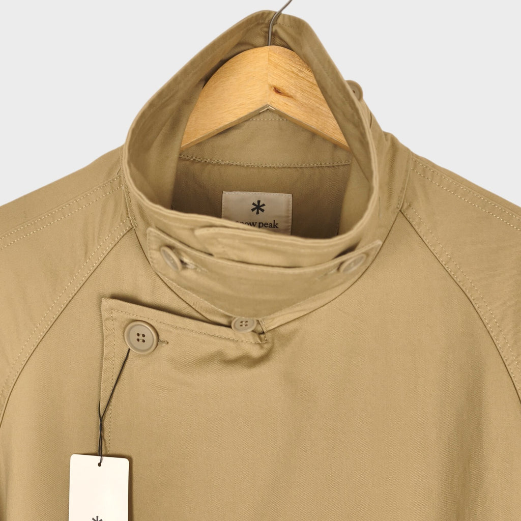 SNOW PEAK Men's Beige Takibi Spec Utility Trench Coat