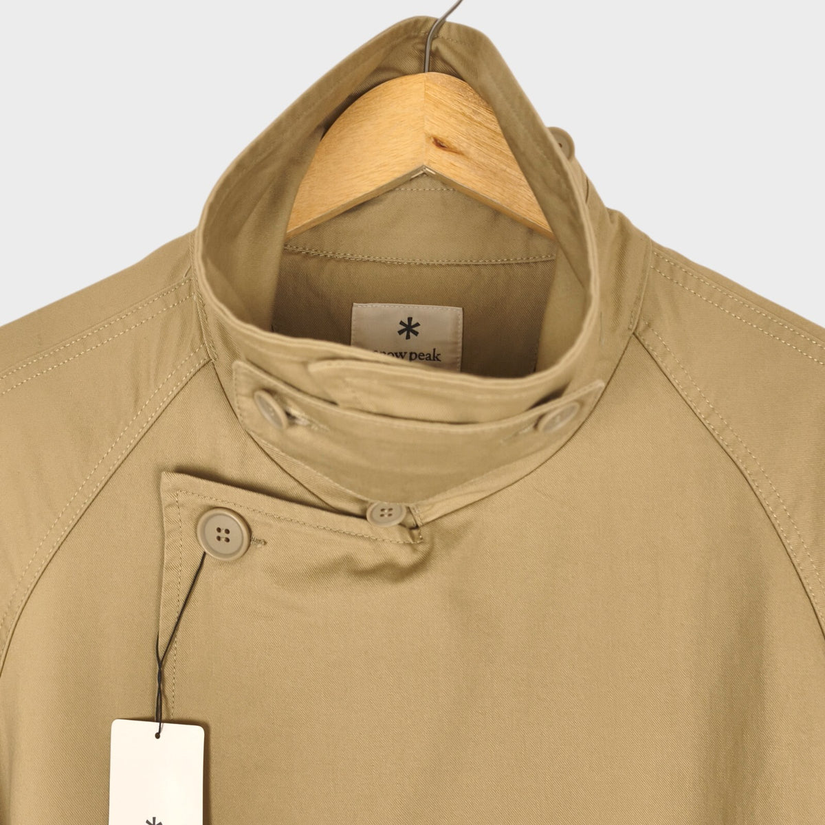SNOW PEAK Men's Beige Takibi Spec Utility Trench Coat