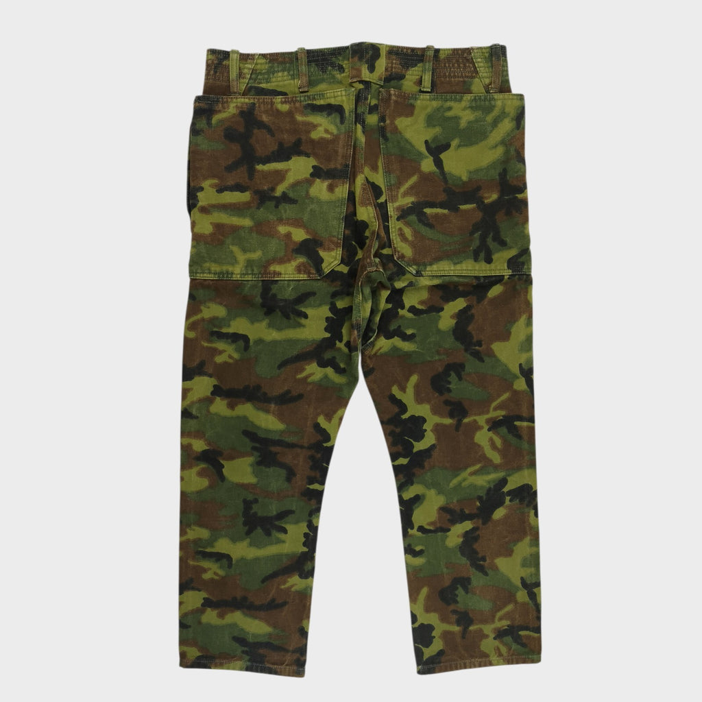 SASSAFRAS Men's Made in Japan Heavyweight Camo Fall Leaf Cargo Trousers