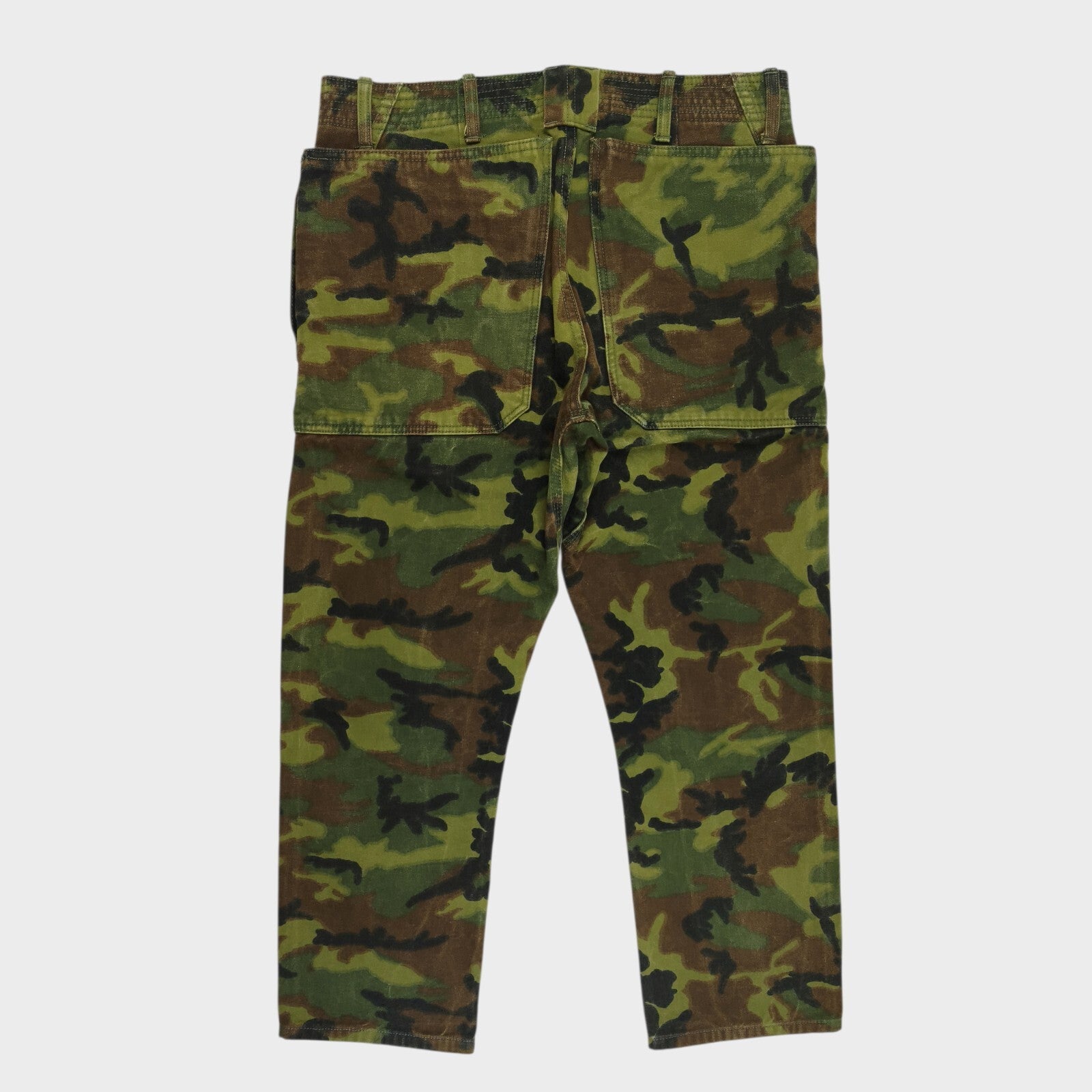 SASSAFRAS Men's Made in Japan Heavyweight Camo Fall Leaf Cargo Trousers