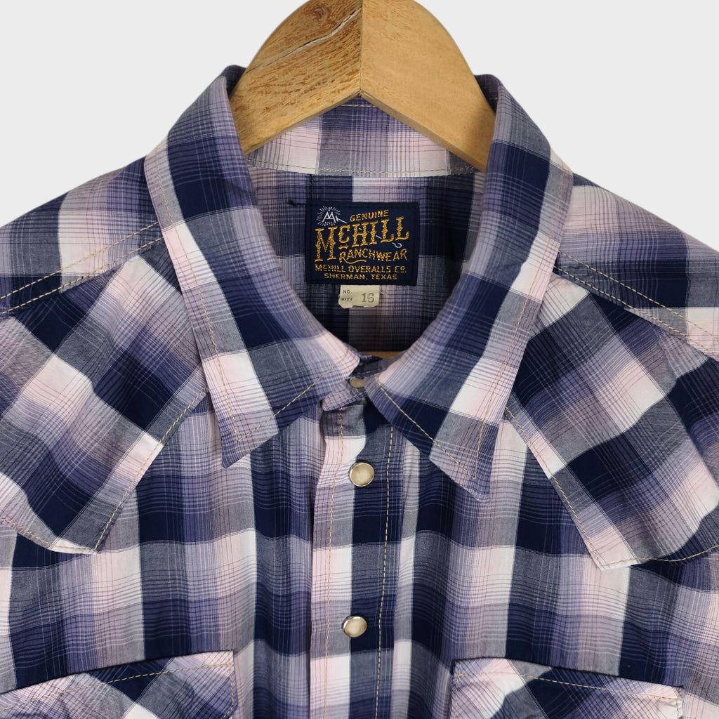 TOYS MCCOY McHill Ranchwear Men's Made in Japan Checked Western Shirt