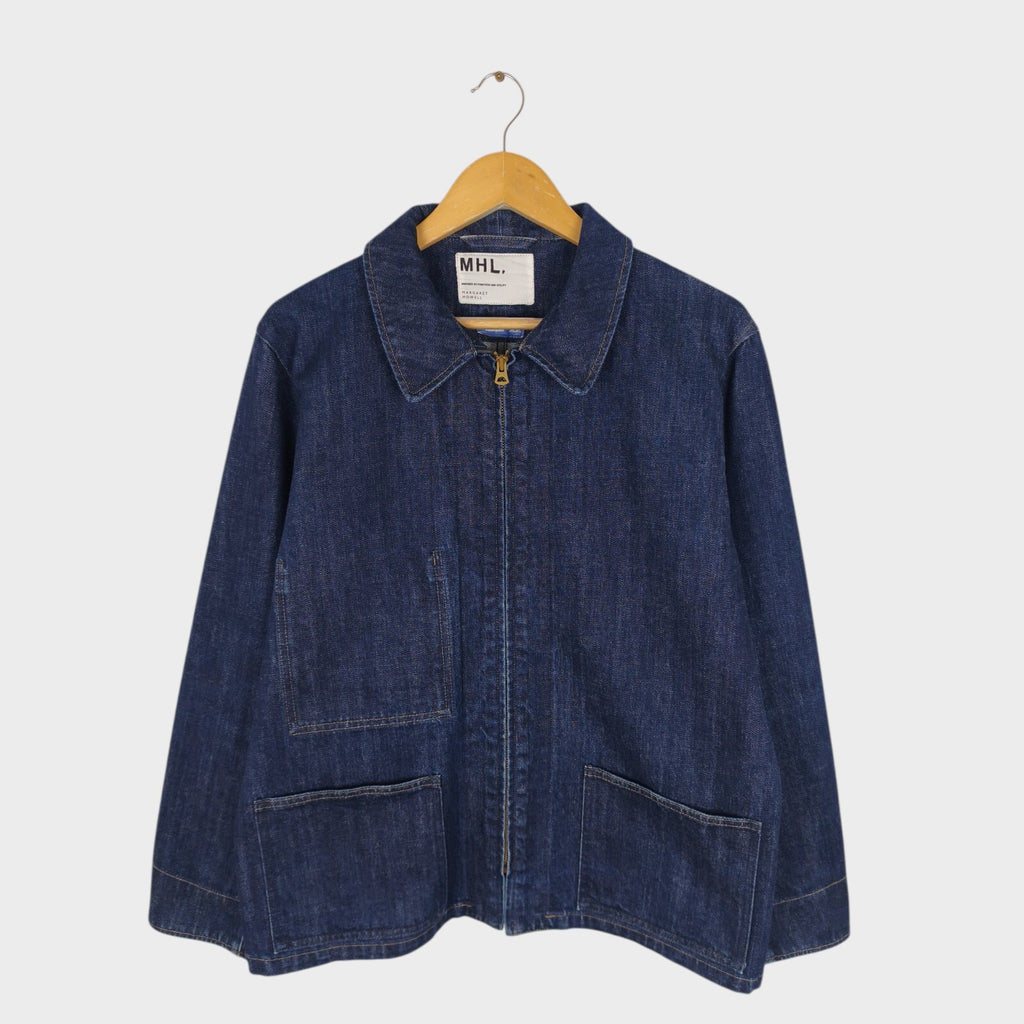 MHL MARGARET HOWELL Men's Canton Overalls Made in Japan Blue Denim Jacket