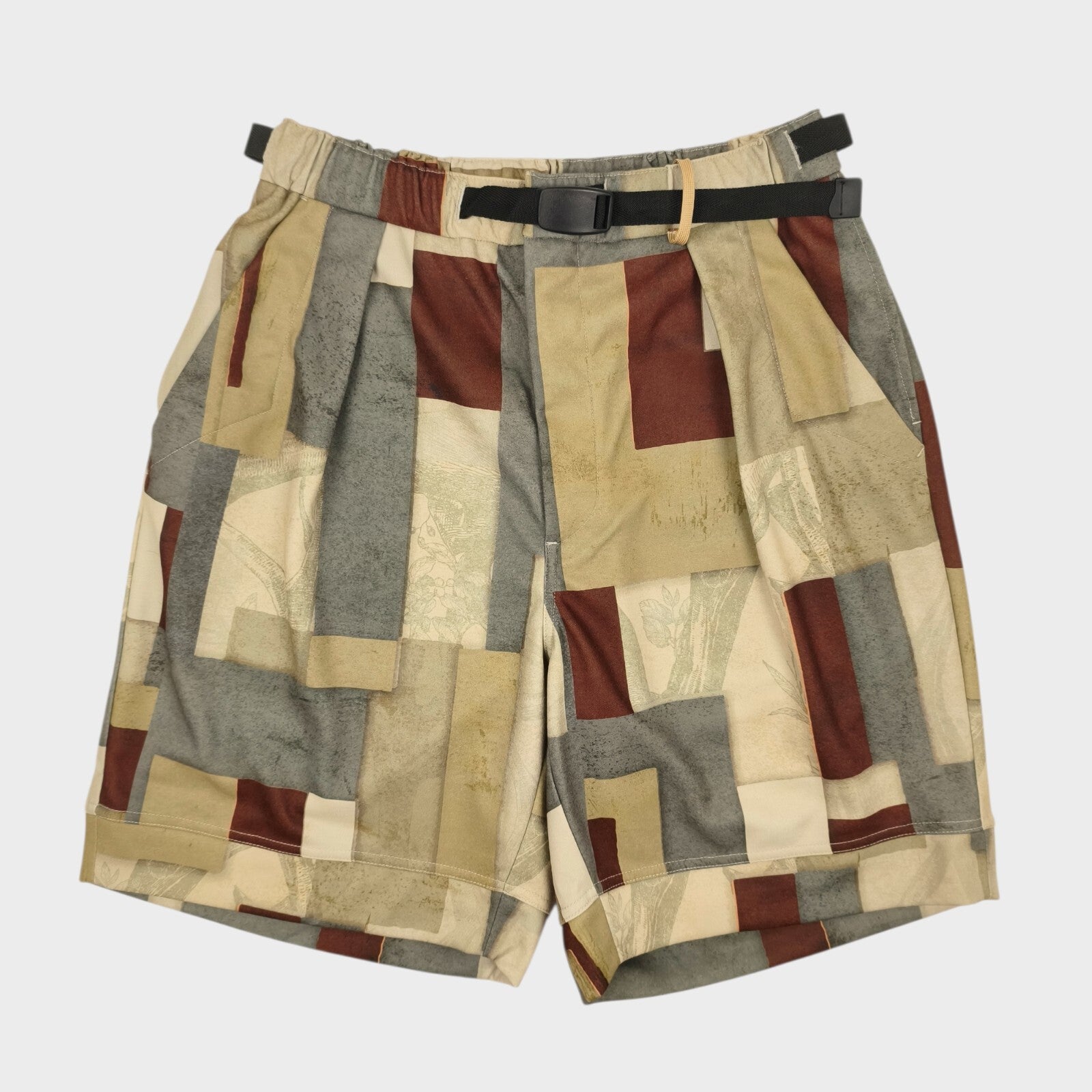 NORBIT BY HIROSHI NOZAWA Men's Geometric Print Aloha Shorts