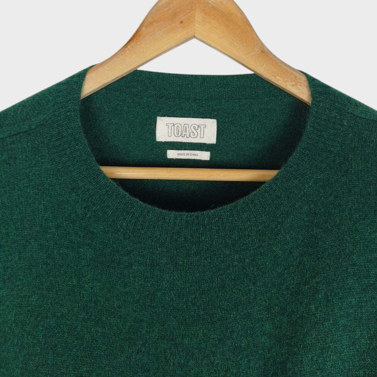 TOAST Women's Green Wool/Cashmere Blend Jumper