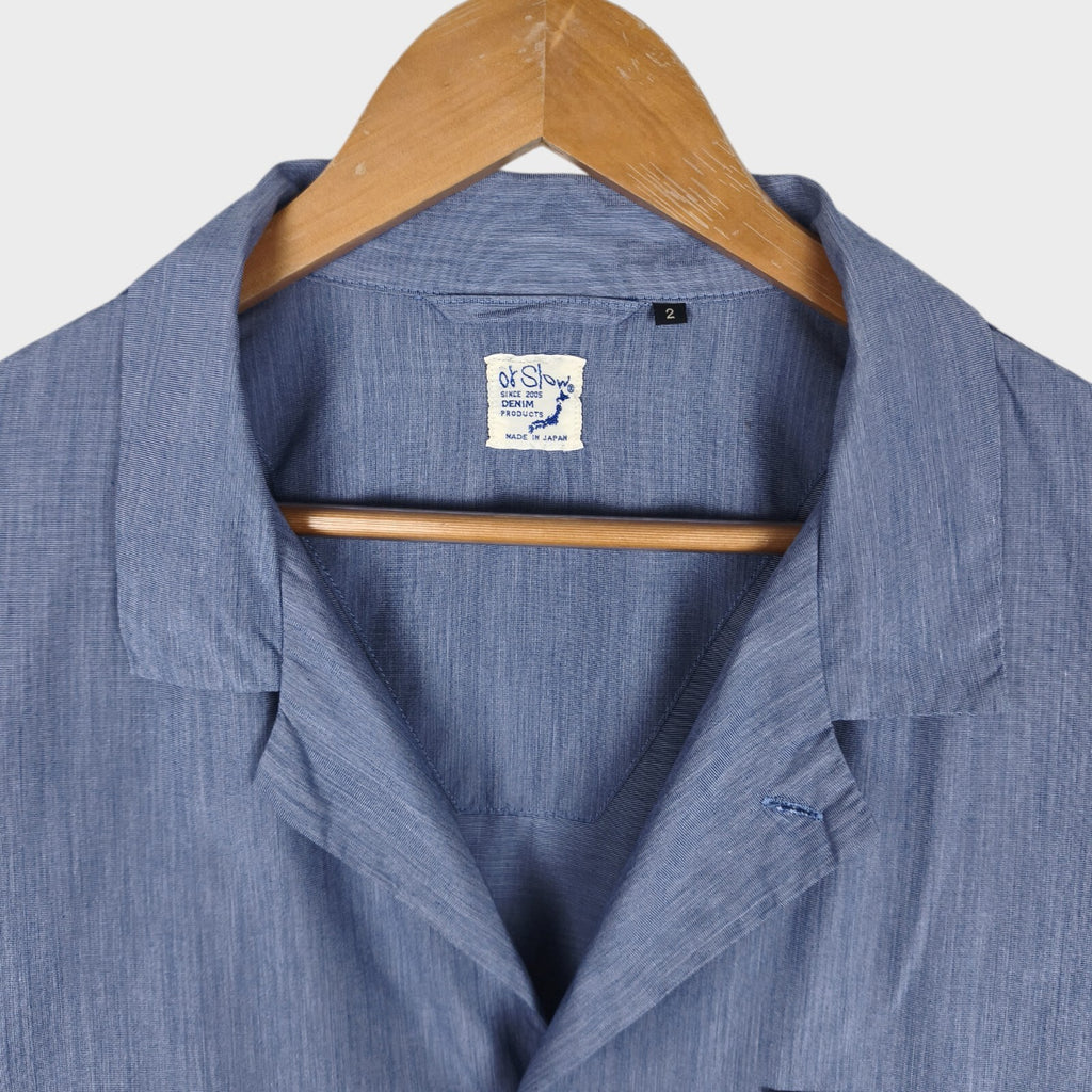 ORSLOW Men's Made in Japan Blue Pajama Overshirt Jacket