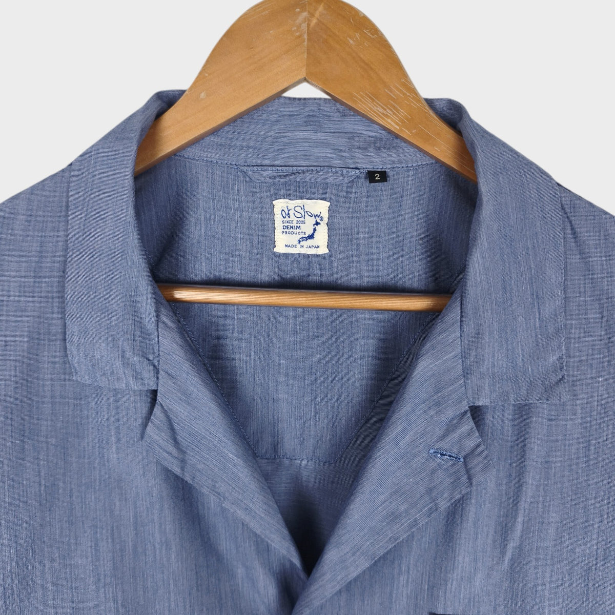 ORSLOW Men's Made in Japan Blue Pajama Overshirt Jacket