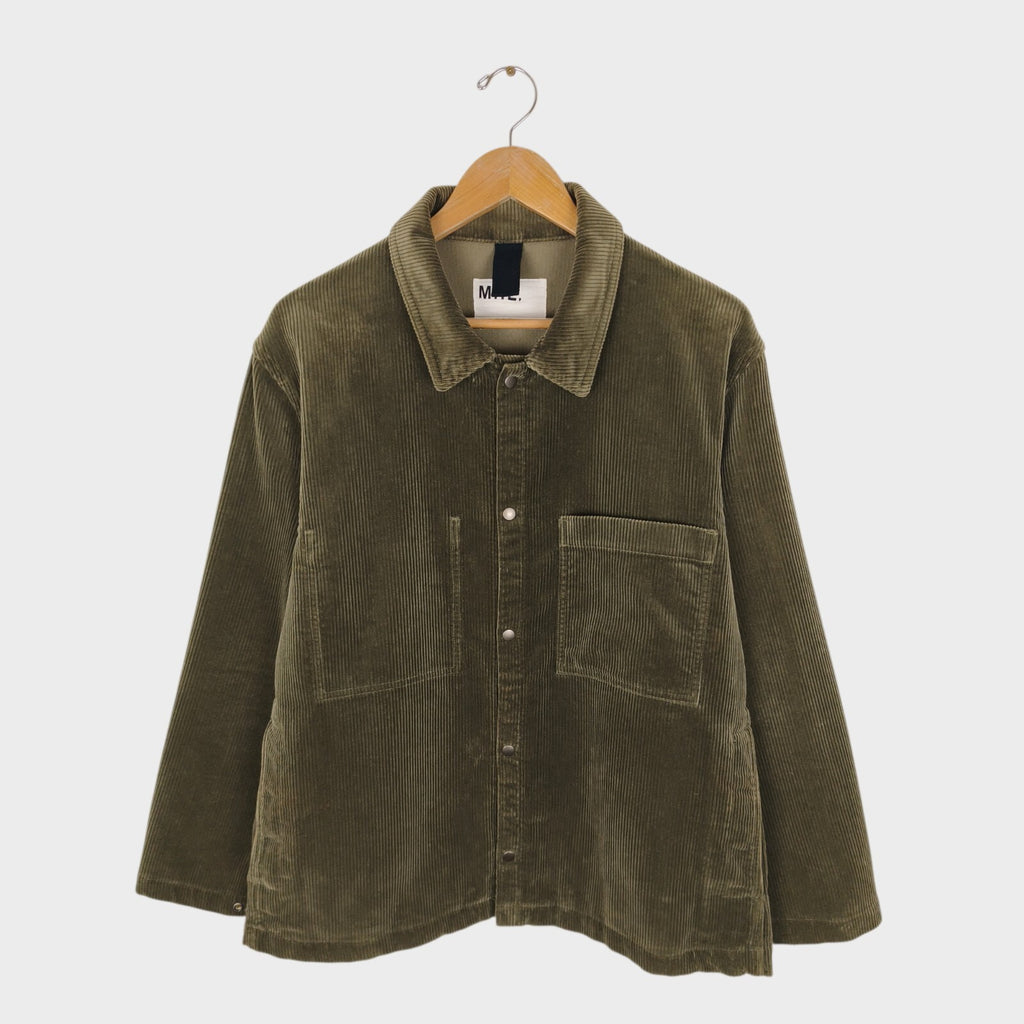 MHL MARGARET HOWELL Men's Olive Green Heavyweight Corduroy Chore Jacket