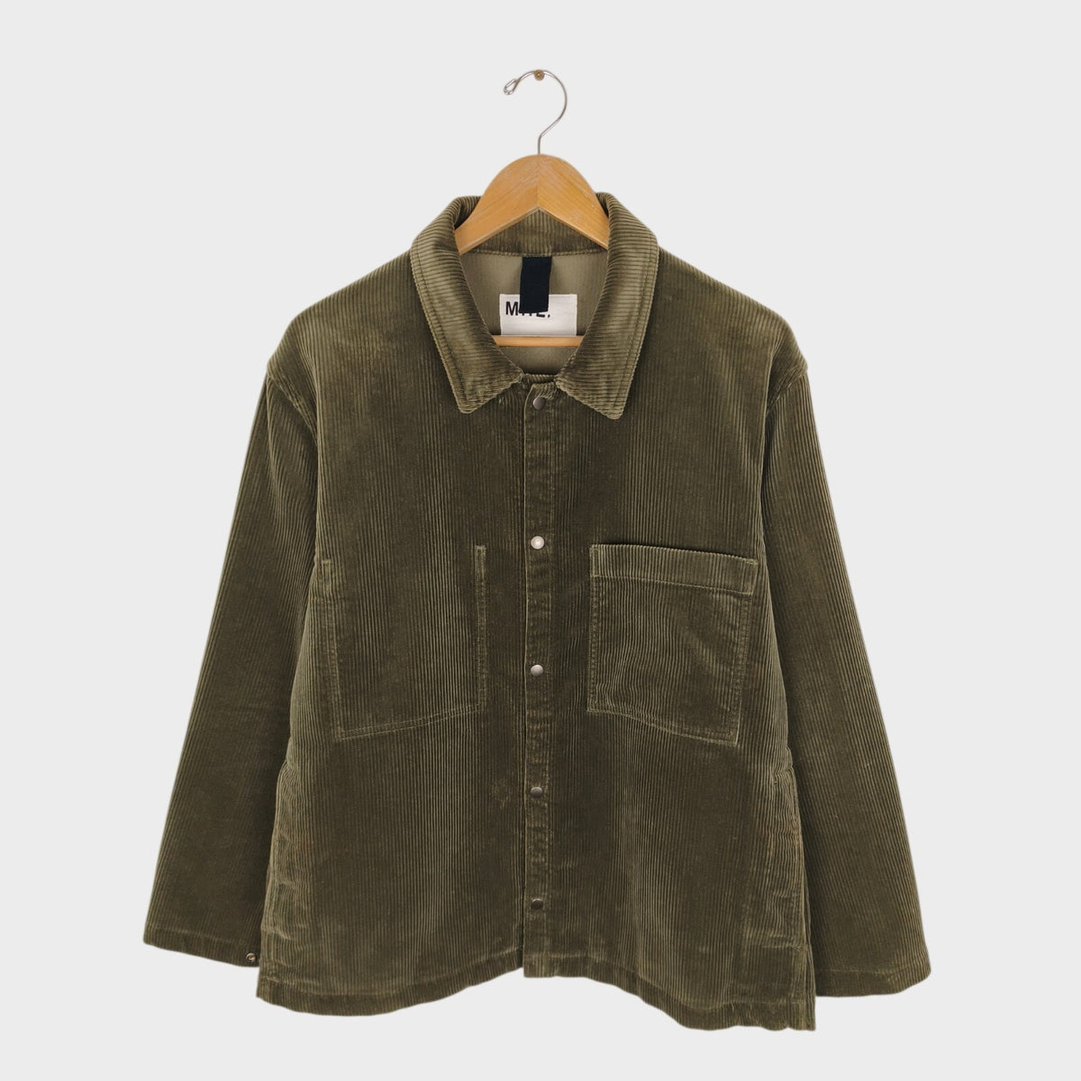 MHL MARGARET HOWELL Men's Olive Green Heavyweight Corduroy Chore Jacket