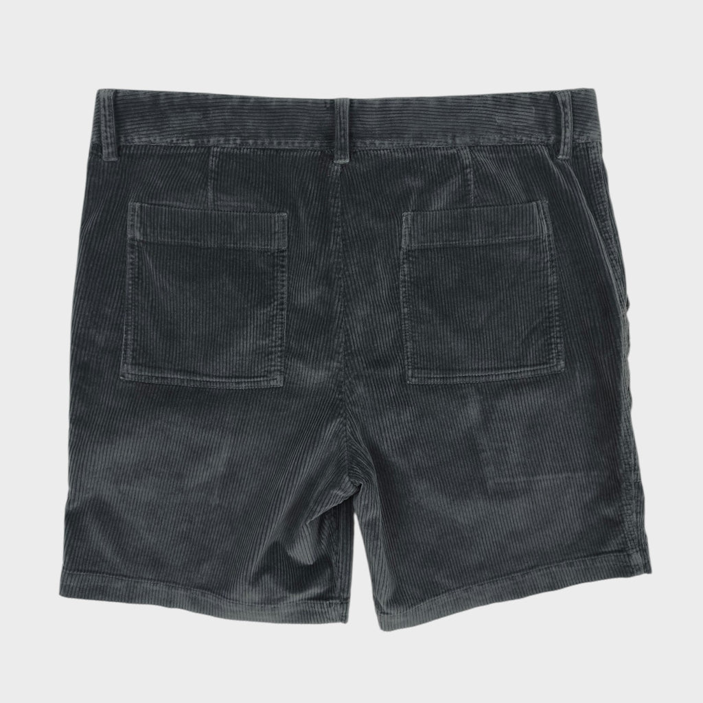 JAMES PERSE Men's Dark Grey Corduroy Cargo Shorts