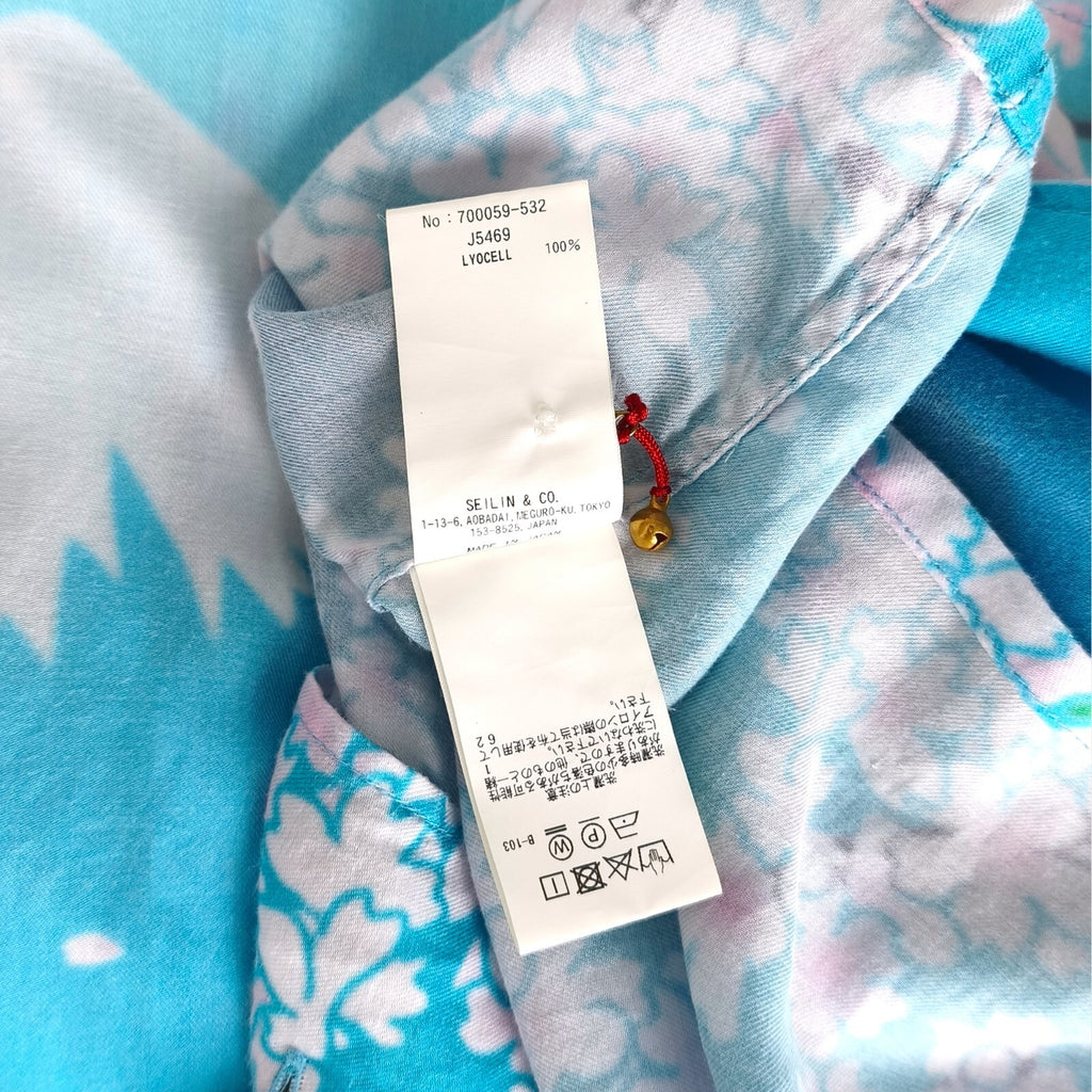 BLUE BLUE JAPAN Men's Made in Japan Mount Fuji Print Short Sleeved Shirt