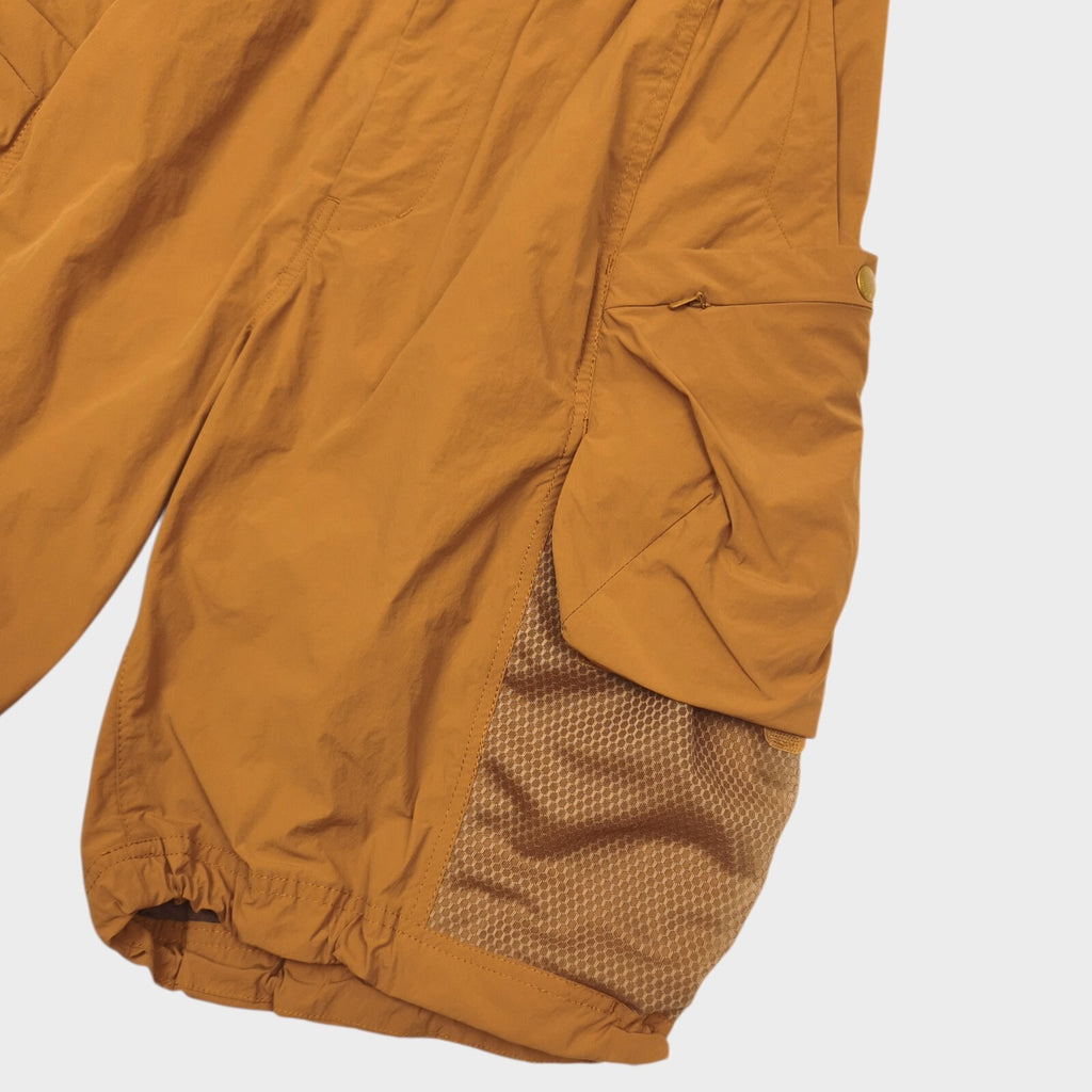 NORBIT BY HIROSHI NOZAWA Men's Orange Nylon Cargo Shorts