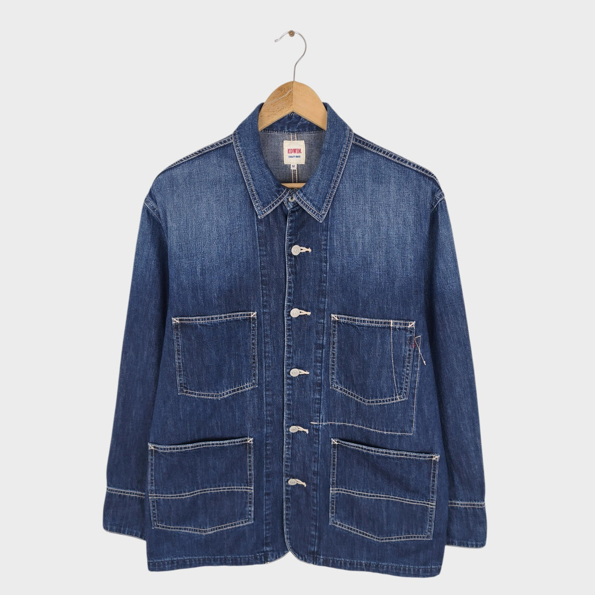 EDWIN Japan Men's Blue Denim Chore Jacket