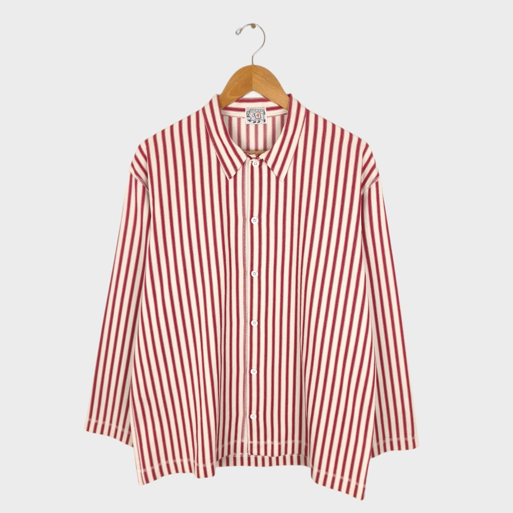 TENDER CO. Men's Made in England Weaver's Stock Type WS422 Striped Cotton Shirt