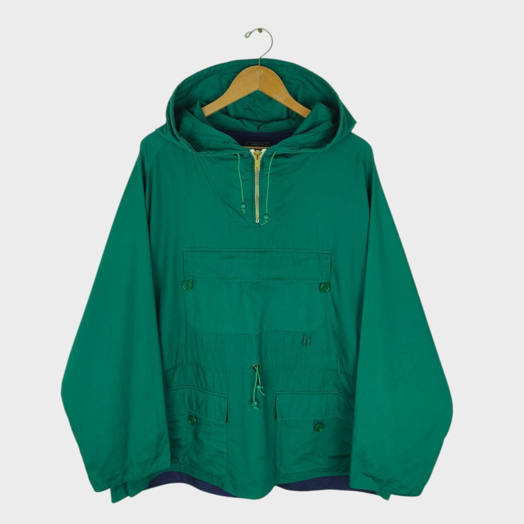 BEAMS PLUS Men's Green Sports Euro Anorak Parka Smock Jacket