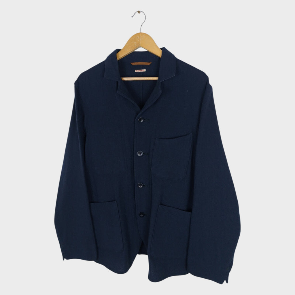 KAPITAL Men's Made in Japan Navy Blue Wool Blend Unlined Jacket