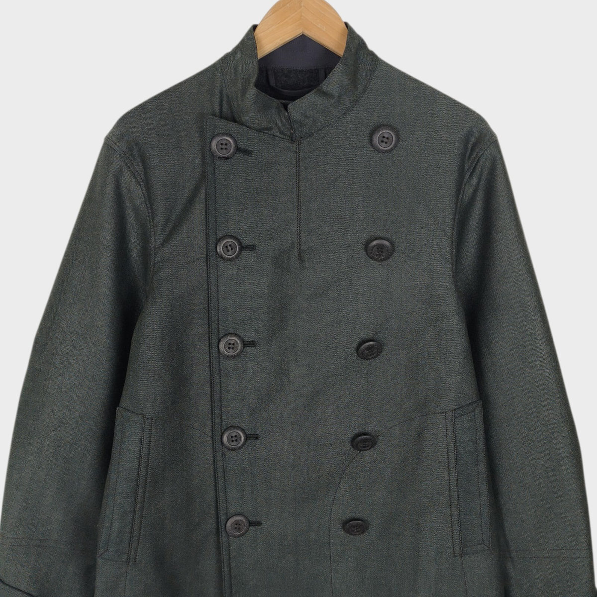 JOHN GLUCKOW Men's Pale Green Made in Japan "Headhunters Rising" The Stevedore Moleskin Jacket