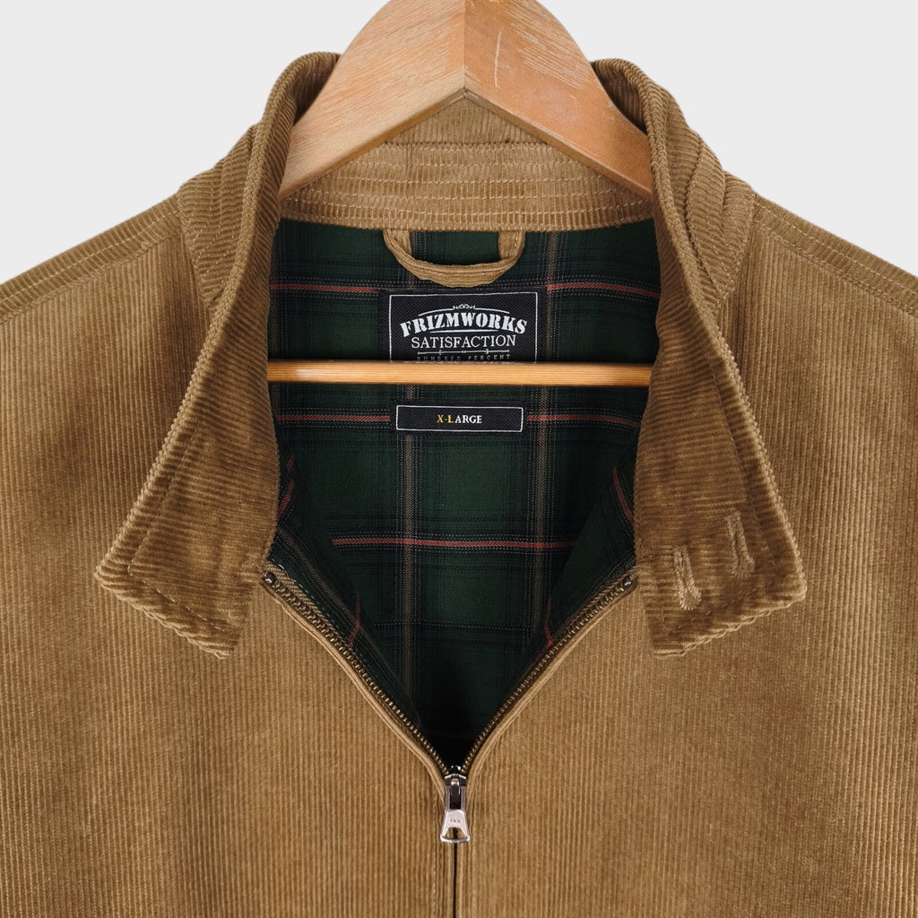 FRIZMWORKS Men's Beige Corduroy Buddy Harrington Jacket