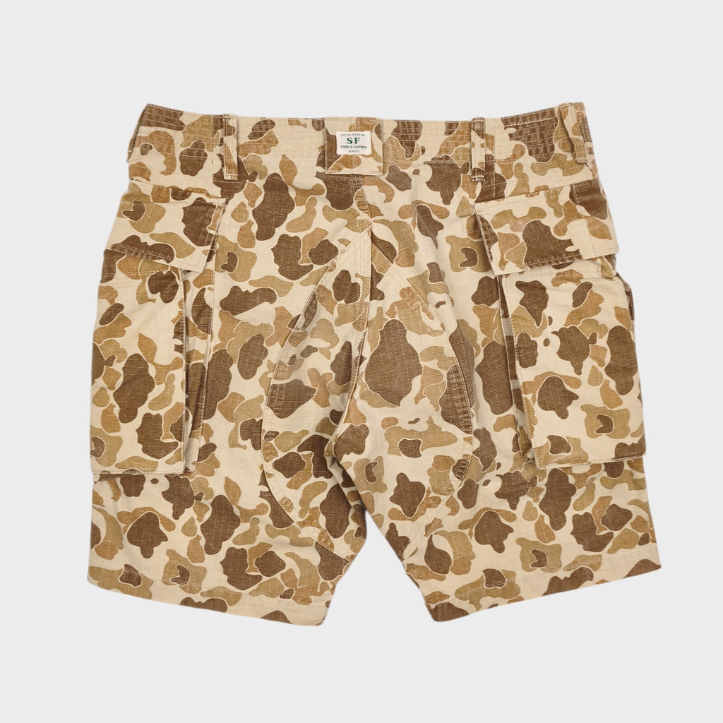 SASSAFRAS Men's Made in Japan Fall Leaf Camo Ripstop Cargo Shorts