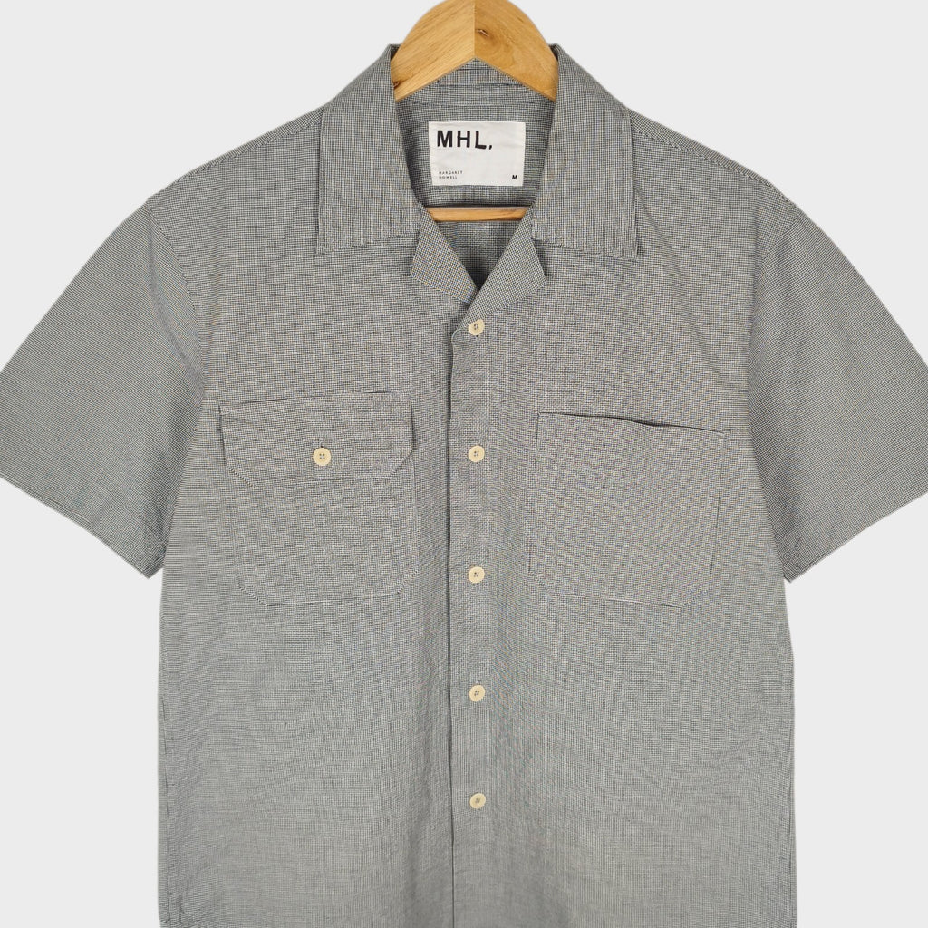 MHL MARGARET HOWELL Men's Short Sleeved Micro Dogtooth Shirt