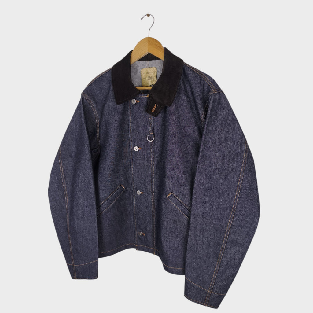 UNITED TOKYO Men's Made in Japan RAF MK3 Rigid Denim Flight Blouson Jacket