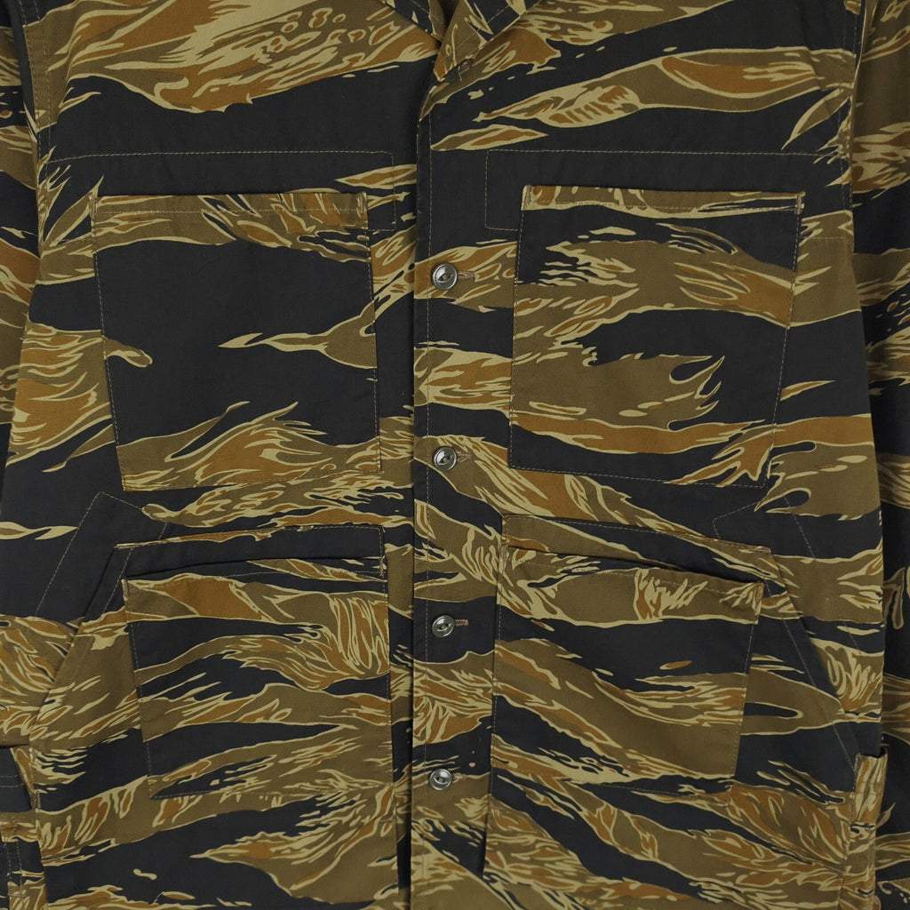 SASSAFRAS Men's Made in Japan Camo Utility Overshirt Jacket