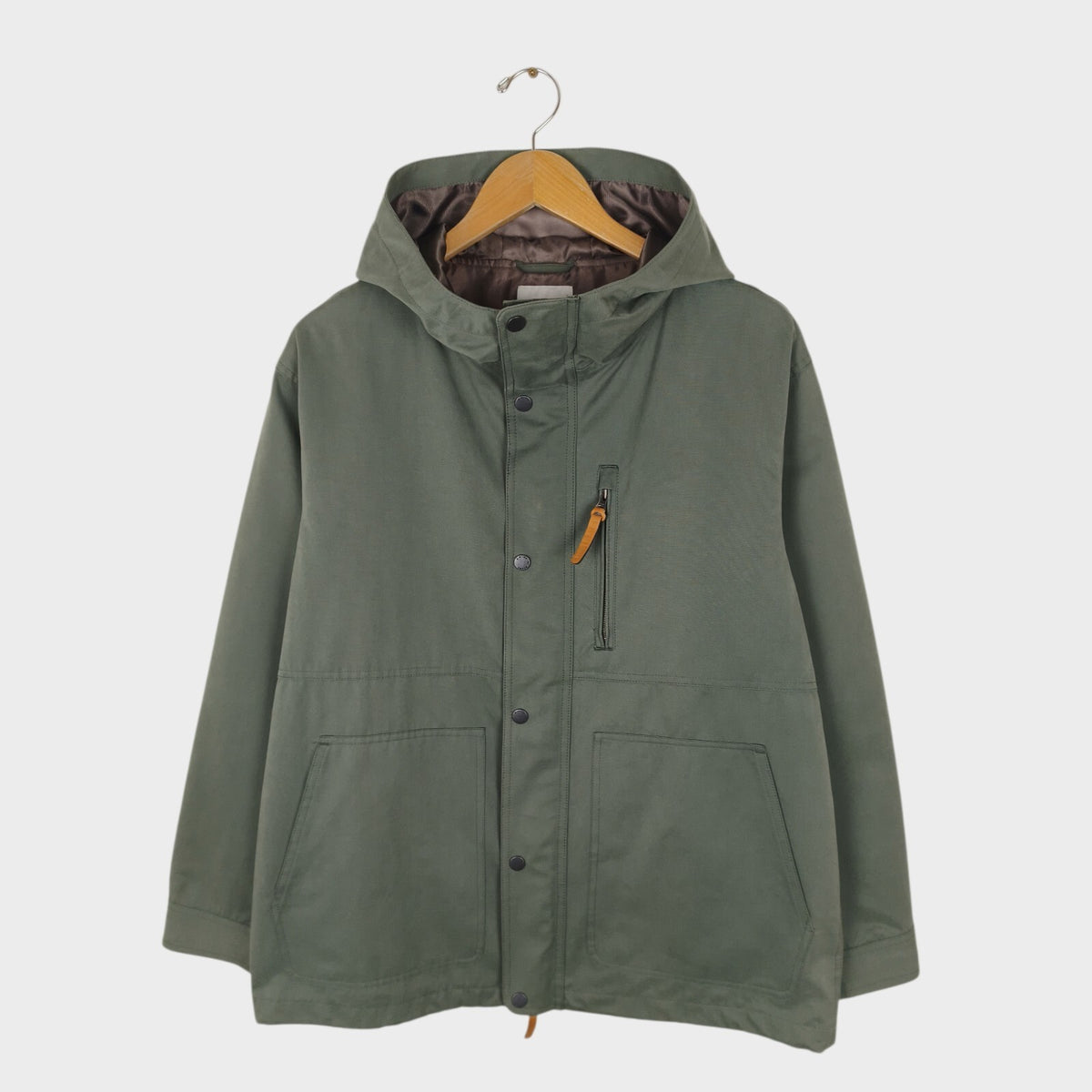 BEAMS B:MING Men's Sage Green Waterproof Mountain Parka Jacket