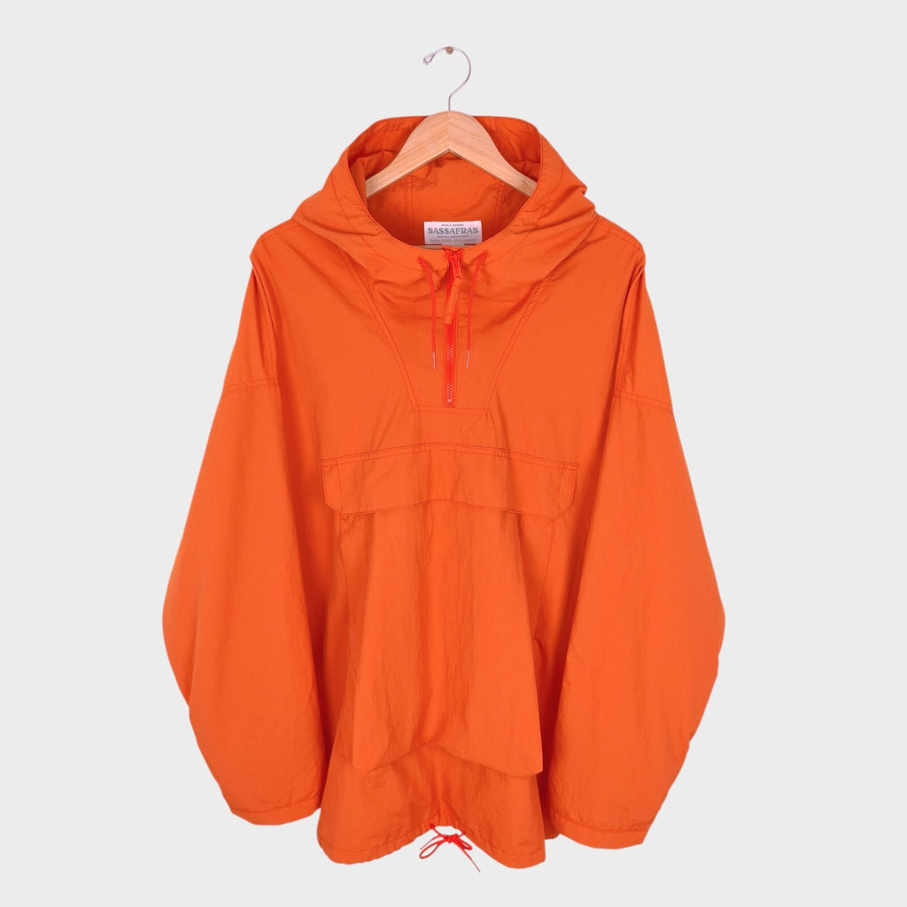 SASSAFRAS Men's Made in Japan Orange Digs Crew Armor Shell Bud Smock Jacket