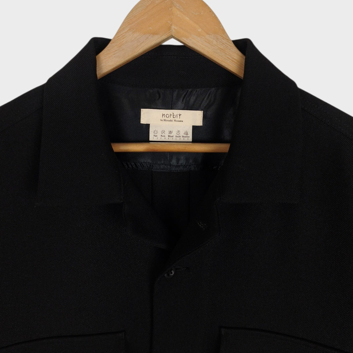 NORBIT BY HIROSHI NOZAWA Men's Black Multi Pocket Utility Jacket