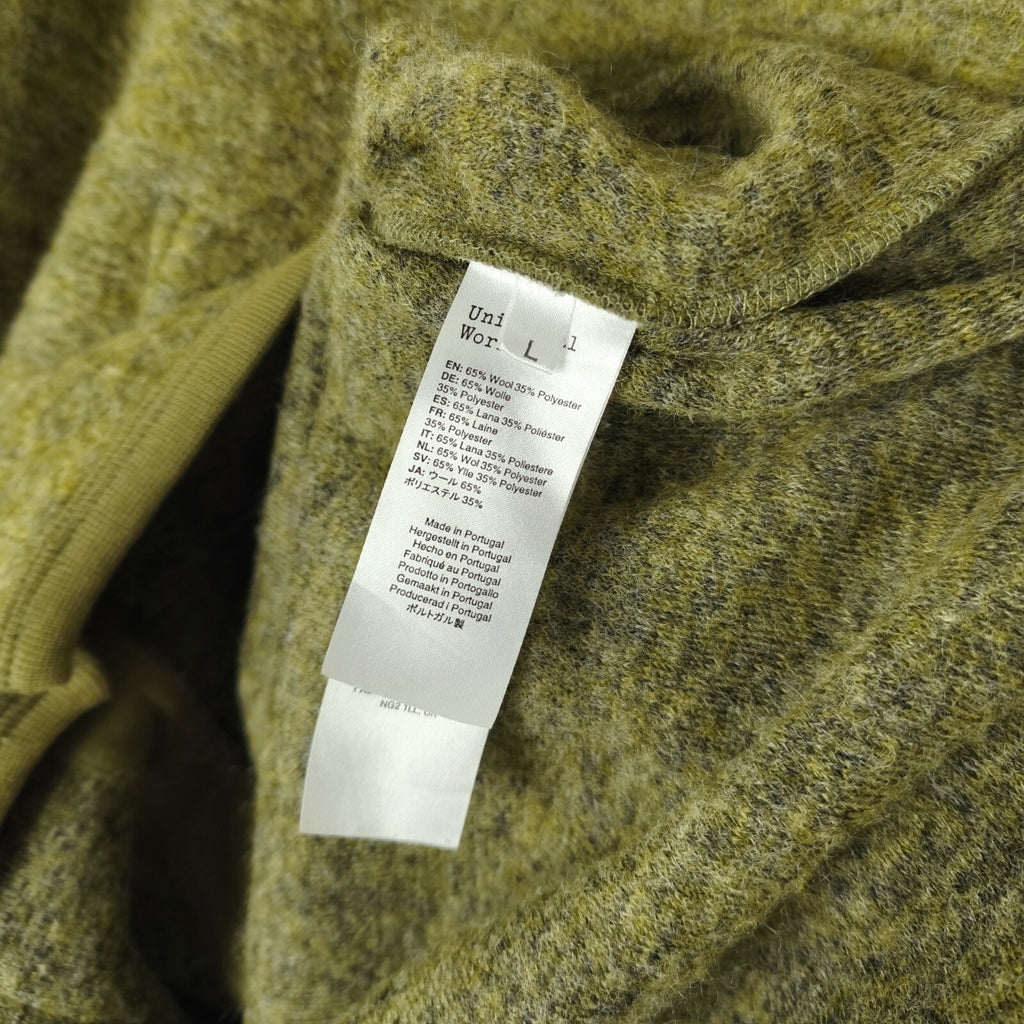 UNIVERSAL WORKS Men's Green Wool Fleece Cardigan