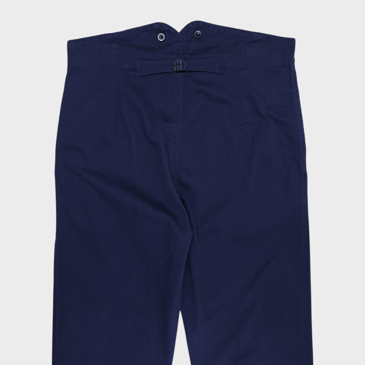 OLD TOWN Men's Made in England Blue Cotton Twill Trousers