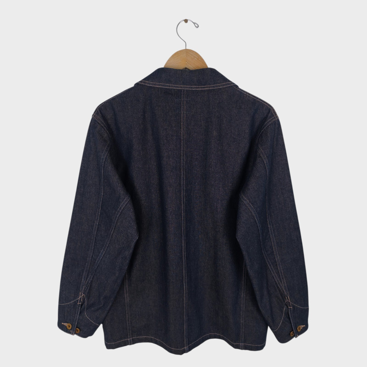 AT-DIRTY Men's Dark Blue Made in Japan Denim Chore Jacket