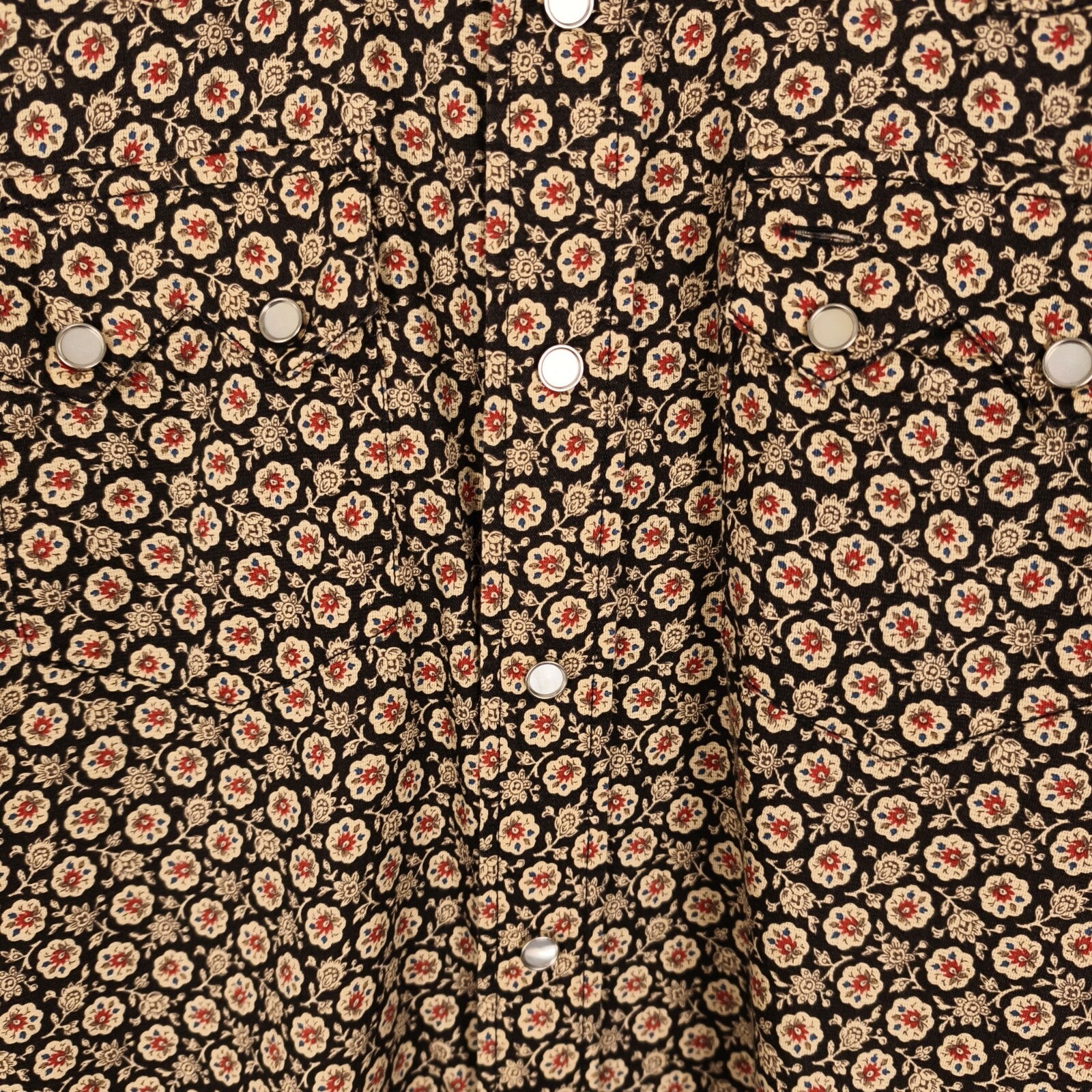 SUGAR CANE Men's Made in Japan Floral Print Short Sleeved Western Shirt