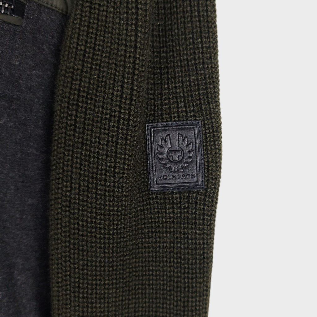 BELSTAFF Men's Khaki/Grey Heavyweight Wool Hybrid Jacket