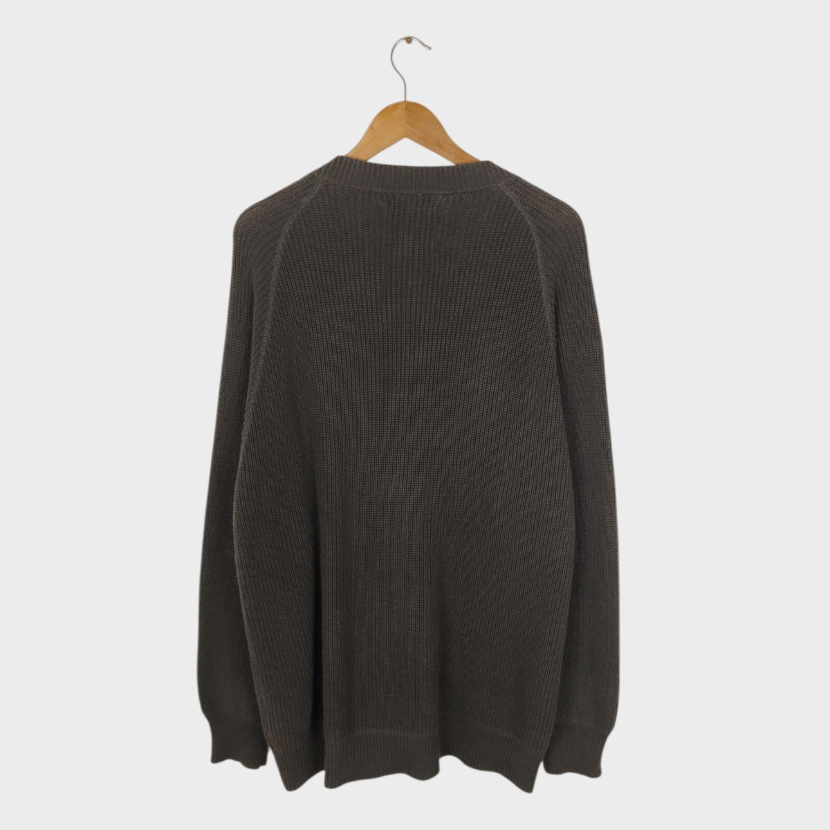 MHL MARGARET HOWELL Men's Dark Khaki 100% Cotton Knit Cardigan