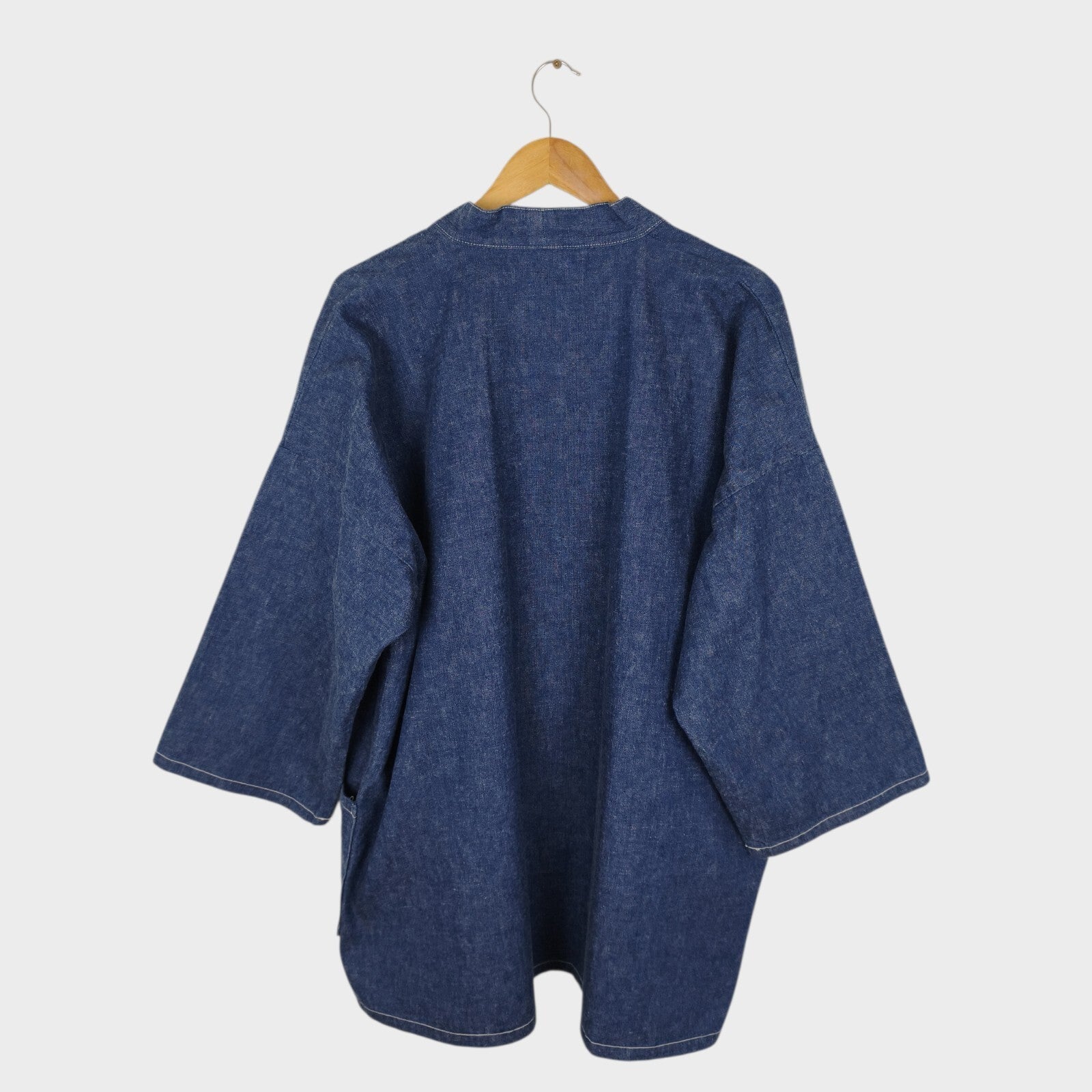 ORSLOW Men's Made in Japan Blue Denim Kimono Haori Jacket