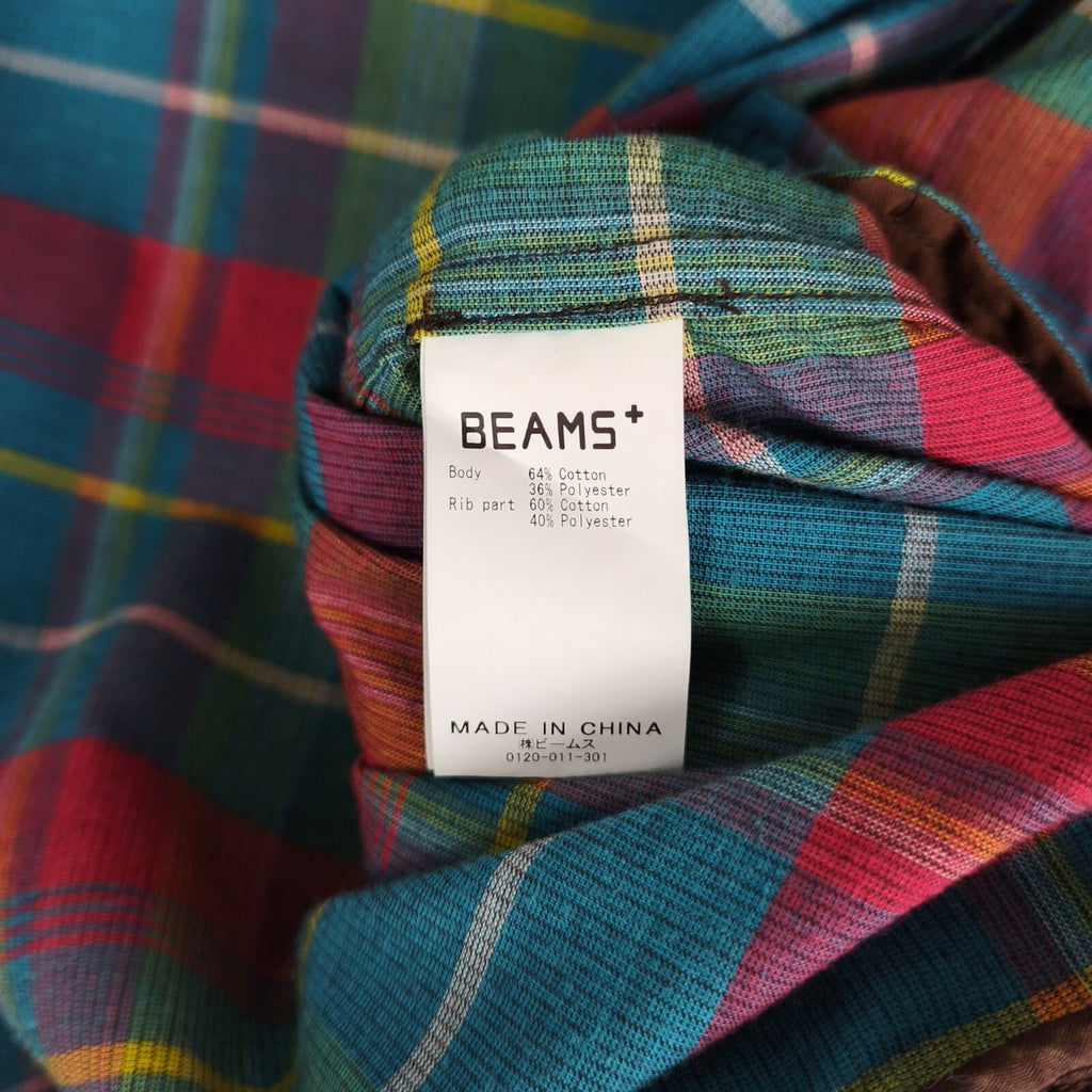 BEAMS PLUS Men's Multicoloured Checked Corduroy Bomber Jacket