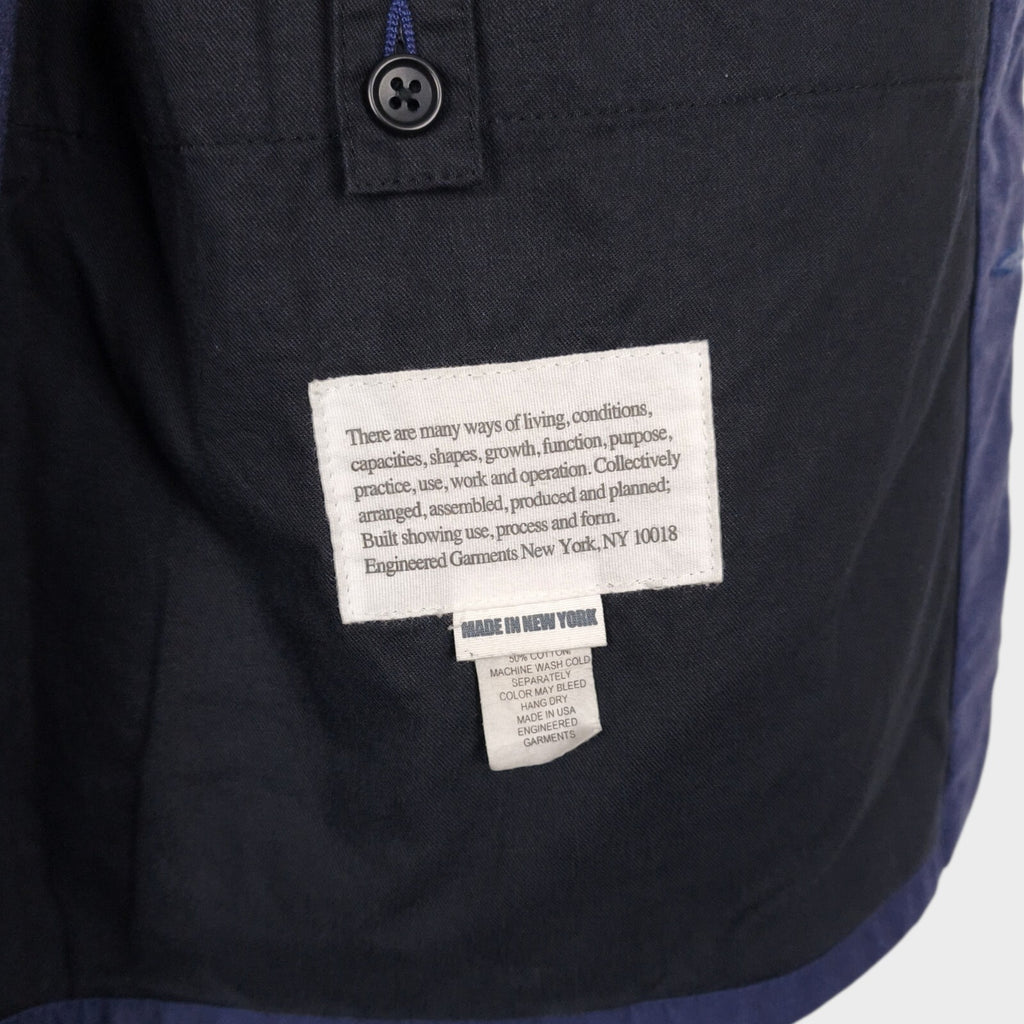 ENGINEERED GARMENTS Men's Made in USA Blue Coverall Chore Jacket