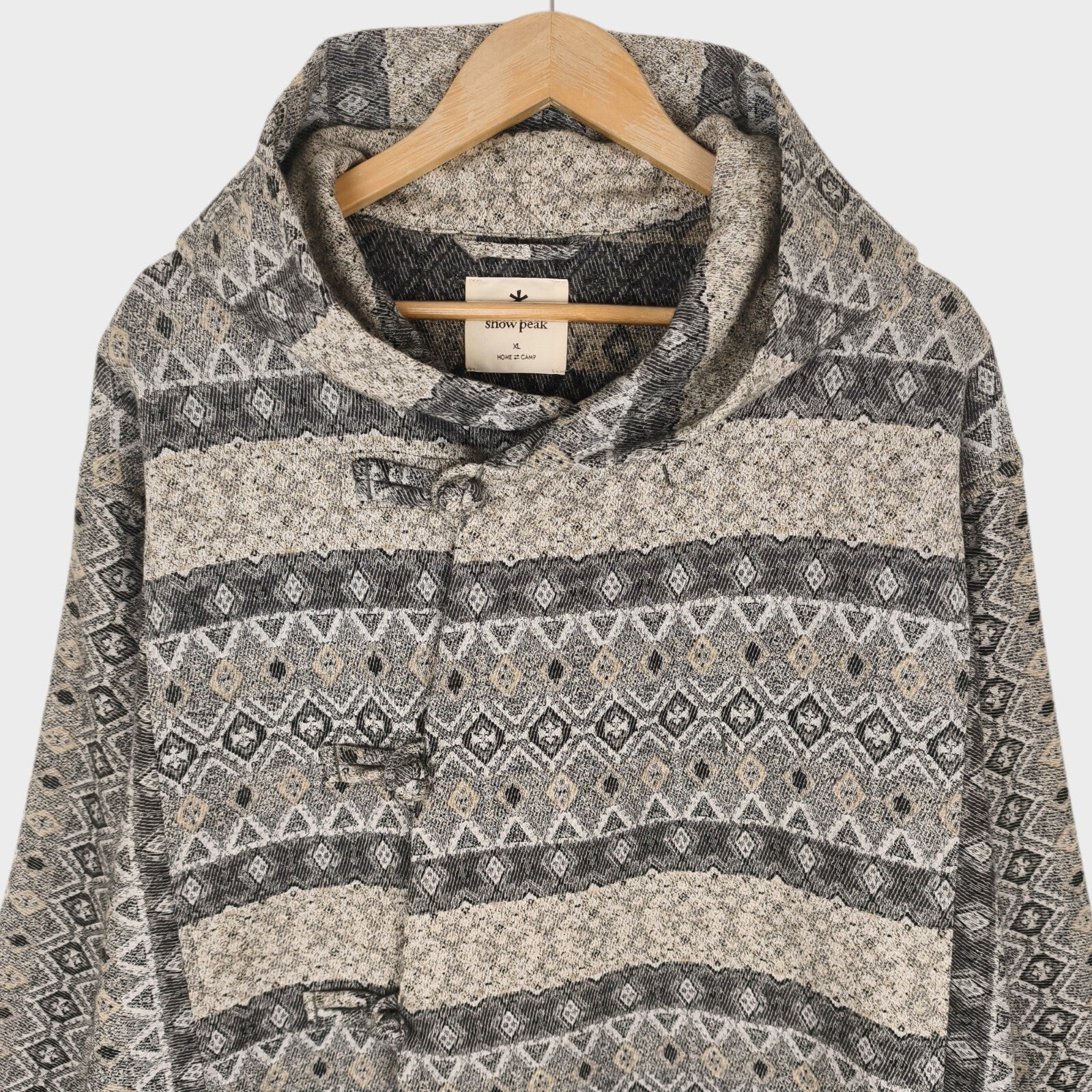 SNOW PEAK Men's Co/Wo Nomad Heavyweight Wool Blend Jacquard Parka Jacket