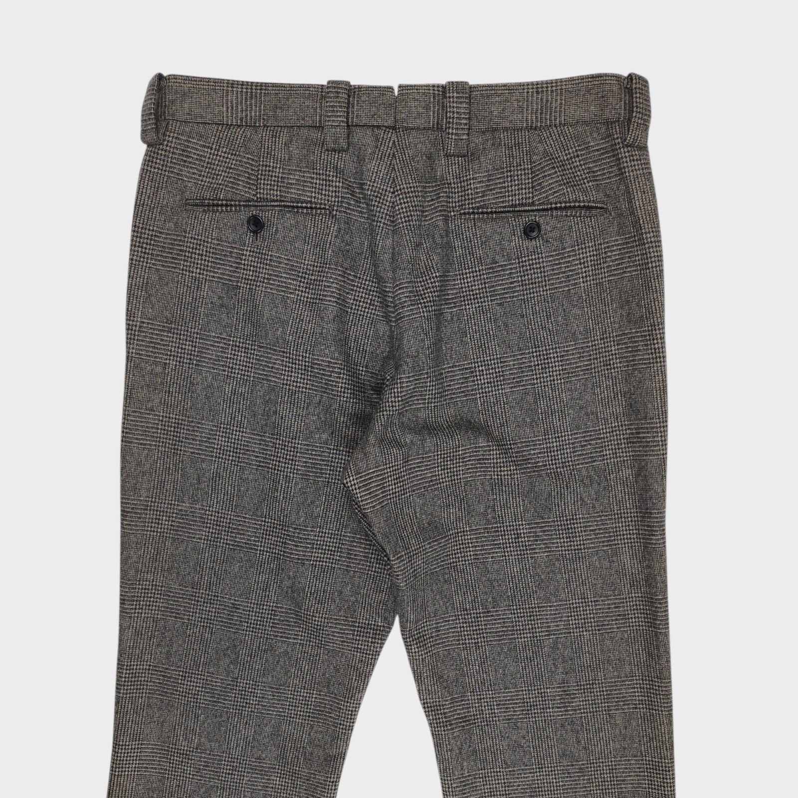 MARGARET HOWELL Men's Fox Brothers Grey Glen Check 100% Wool Trousers