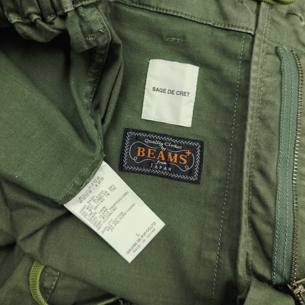 SAGE DE CRET x BEAMS PLUS Men's Green Cargo Trousers