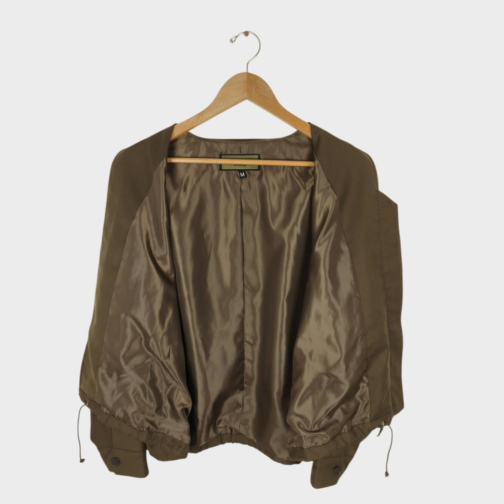 UNIFORM BRIDGE Men's Khaki Oversized Fit Single Blouson Jacket