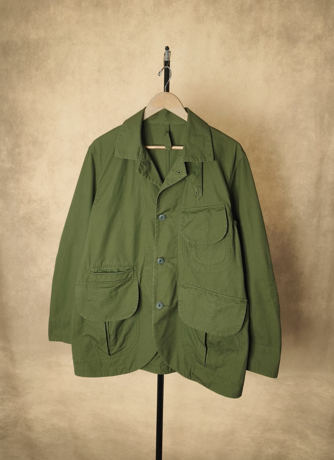 SNOW PEAK Men's Green Ventile Cotton Hunting Chore Jacket